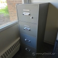 Grey Chubb Fire Proof 4 Drawer Vertical File Cabinet